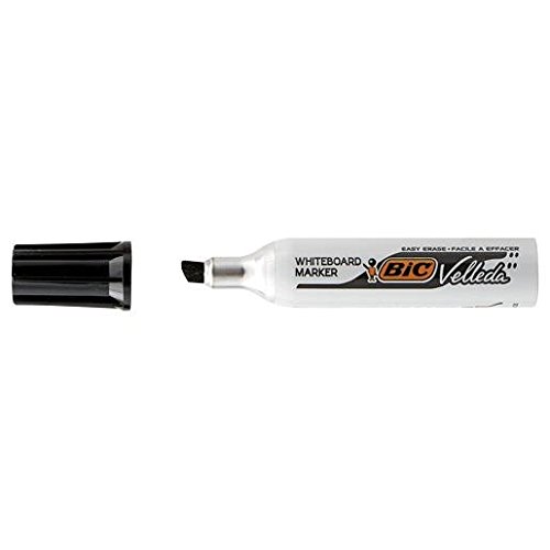 BIC Velleda 1781 - Marcador (Negro, Punta de cincel, Negro, Blanco, 3,4 mm, 5,5 mm, Tinta a base de acetona)