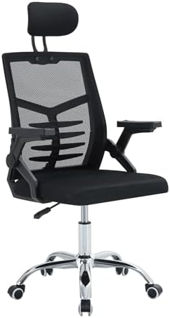 Cadeira Ergonômica Athos Preta Conthey – Tela Mesh, Apoio de Cabe...