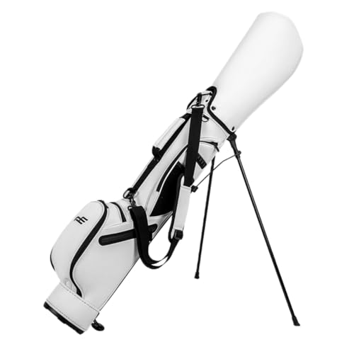 TAYTHI ゴルフバッグ 縦型 ポータブル 超軽量 室内外 クラブケース 組み立て不要 ゴルフクラブ 収納 ゴルフ セルフスタンド 大容量 スタンド式 4~7本用 (ホワイト)