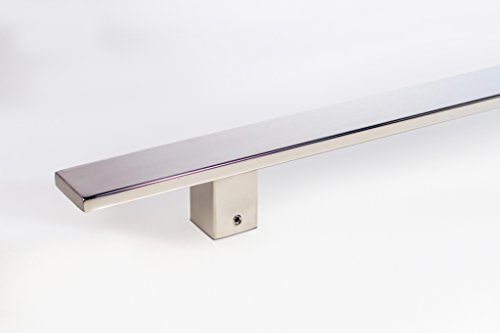 12 Inch Square Flat Shape Bar Stainless Steel Modern Contemporary Entry Door Handle Towel Bar Ladder Pull Shower Glass Sliding Barn Door Interior Exterior Door Pull Push Chrome Mirror Polished Finish - Thumbnail 3