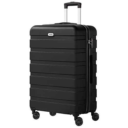 Image of AnyZip Luggage PC ABS Hardside Lightweight Suitcase with 4 Universal Wheels TSA Lock 20 24 28 Inch, Black, 28 inch Checked-Large