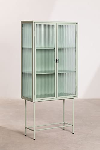 SKLUM Vetrina verticale in metallo e vetro Celadon...