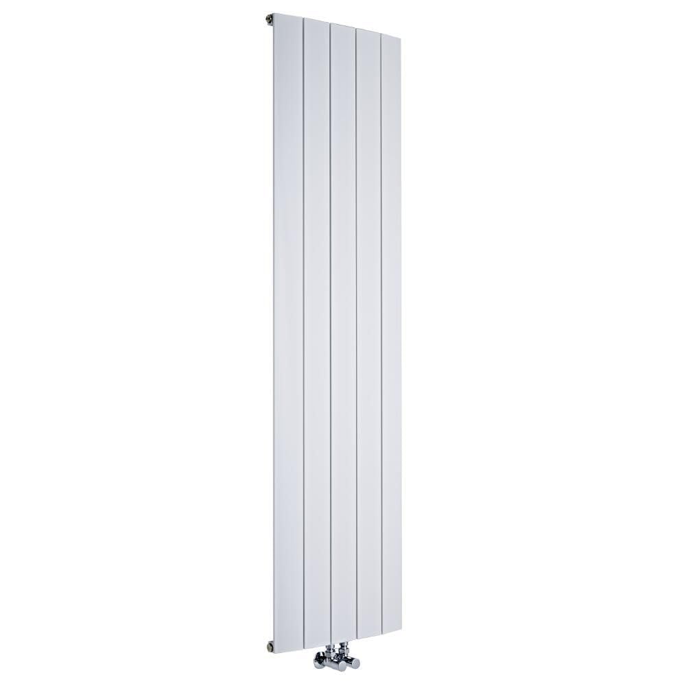 Milano Skye White Vertical Single Flat Panel Aluminium Radiator - 1800mm x 470mm