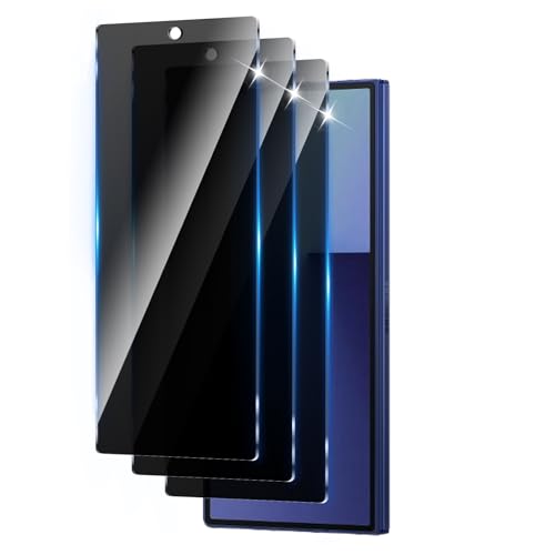 LZAYN 3 Pack Privacy Screen Protector for Samsung Galaxy Z Fold 7 Impact-Resistant Anti-Scratch Bubble Free Black Anti Spy Tempered Glass Film Easy Installation