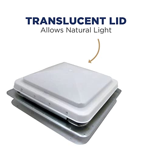 EZ Travel Universal Roof RV Vent Cover Lid Replacement - Motorhome, Trailer, and Camper Vent Cover Full Assembly - RV Vent Covers For Roof