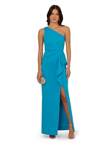 Adrianna Papell Women's One Shoulder Scuba Gown4