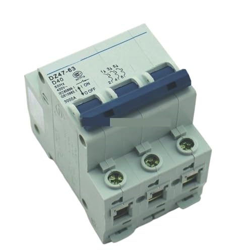Disjoncteur 3P 40A Type D pour tableau électrique triphasé 240V/415V