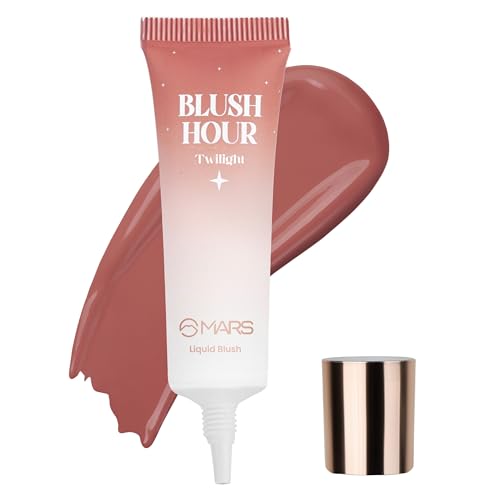 MARS Liquid Blush Hour (12 ml) (02-TWILIGHT) | Dewy-Matte Finish | Highly Pigmented | Lightweight & Long-Lasting Formula | Effortless Application