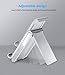 Adjustable Cell Phone Stand，SAIJI Foldable Desktop Phone Holder Cradle Dock for Office，Compatible with Phone 11 Pro xs xr x se 8，All Android Smartphones-White