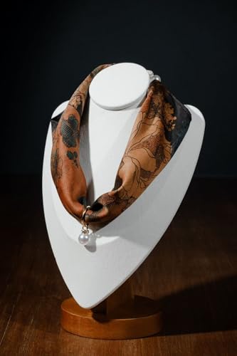 Magnetic 100% Mulberry Silk Scarf Necklace Soft Lightweight Breathable Wrap for Neck Hair Wrist or Accessory Use2