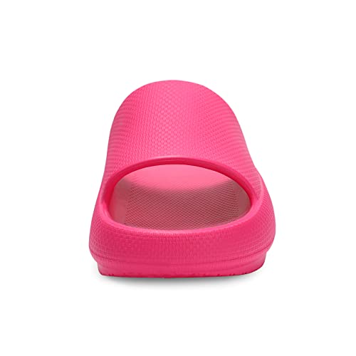 Image of welltree Slides for Women Men Pillow Slippers Non-Slip Bathroom Shower Sandals Soft Thick Sole Indoor and Outdoor Slides