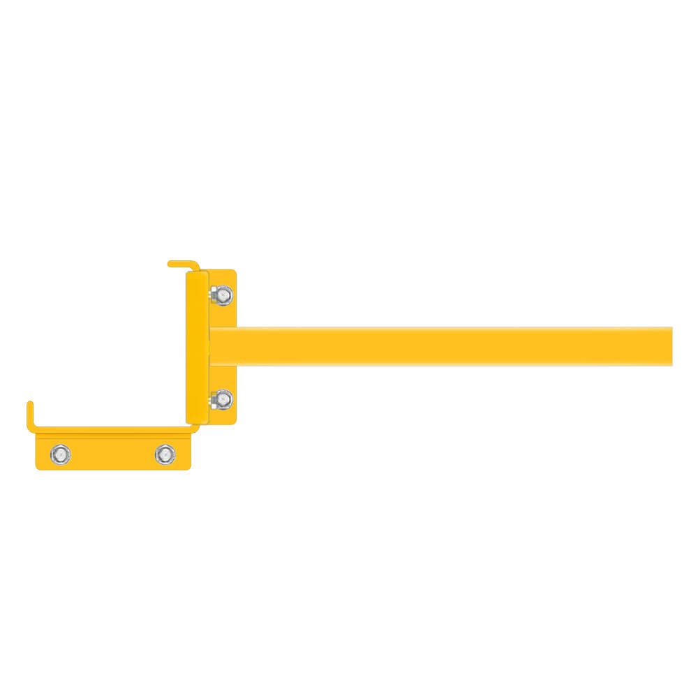 ROBUSTO Rammschutz-System VARIO Erweiterungs-Set, gelb/s, Stahl, 117 cm Länge, Art.-Nr. 609500 | Anfahrschutz Wand | Flächenschutzprofil | Regal Anfahrschutz