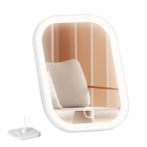 Generico Specchio Da Trucco Con Luce | Specchio Trucco Pieghevole a 3 LED con Touch Control - Specchietto da con Luce - per Donne Ragazze Amiche Regalo per Viaggi Borse Compleanno Natale