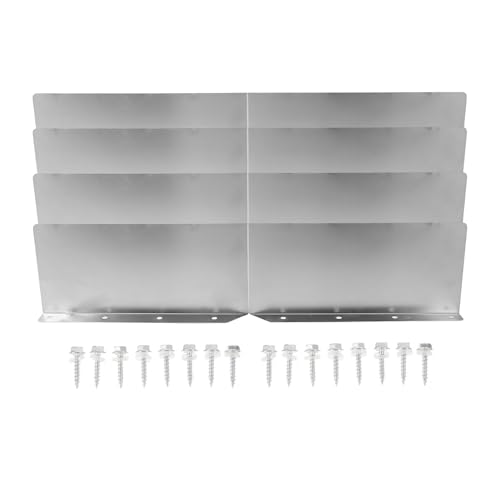 HAMPPLIES 4 Stück Teiliges Aluminium Dachrinnen Regenwasser Umlenker Gebogenes Design für Hausdach Ecken Gutter Splash Guards zur Regenabwehr Einfache Installation Schützt Fundament und