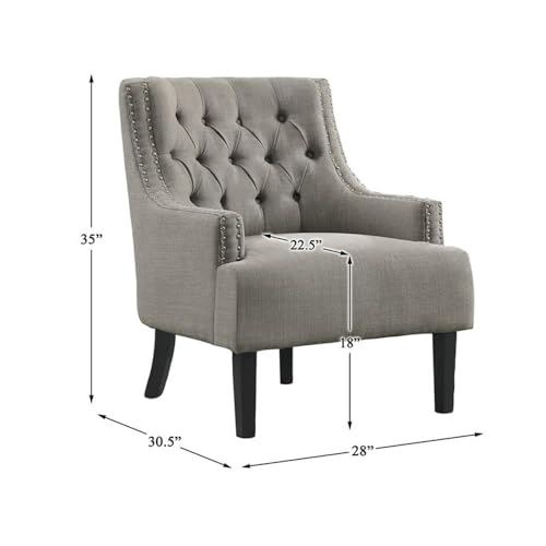 Sillón Plegable Tela Taupe miniatura 3
