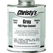Christy RHBGLVQT Gray Heavy PVC Cement Low, 32 fl. oz.
