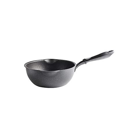 20cm Mini Frying Pan,Nonstick Coating Maifan Stone Complementary Food Cooking Pot Induction Pans Saucepans Stir Fry Cooker(Black) Cover