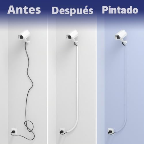 Corrector de cables flexible autoadhesivo y organizador de cables de pared 7