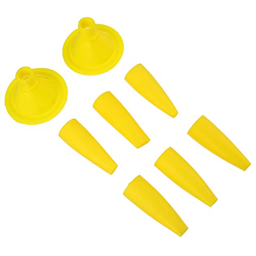 NICEXMAS 10 Peças de Bico de Calafetagem Boca Plana Dobrada Pontas de Pistola de Calafetagem Bicos d