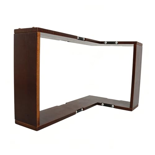 Generisch Estanterías flotantes - Estantería decorativa de madera con compartimento de almacenamiento | Estantes de esquina rústicos como organizador de pared,Para Libros Marco de Fotos Sala de Estar