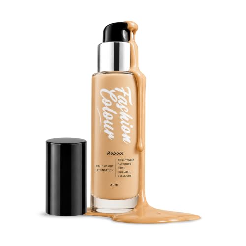 Image of Fashion Colour Light Weight Reboot Foundation | Full Coverage Liquid Foundation | Natural Glossy Finish | Covers Blemishes, Dark Spots & Uneven Skin Tone | Lightweight Long Lasting Makeup | (N03-Medium Beige)
