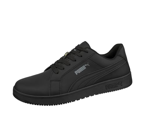 PUMA Safety Blast Rutschhemmende Berufsschuhe – rutschfeste O2 Arbeitsschuhe, metallfrei, wasserabweisend – ideal als Kochschuhe & Arbeits- Sneaker - Schwarz Größe 44