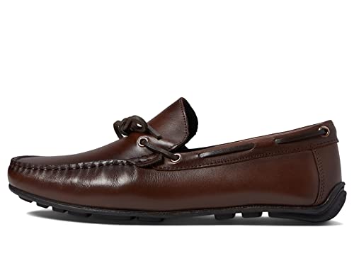 Image of Men's Genuine Leather Casual Slip on Tie-Bow Loafers