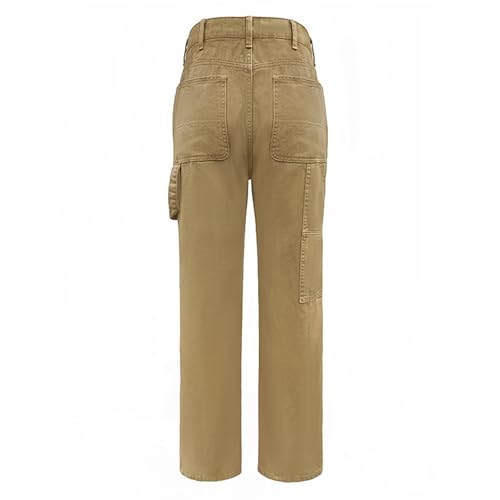 Men's Lined Carpenter Jean Men's Tough Comfort Regular Pants Lightweight Multi-Pocket Washed Pants2