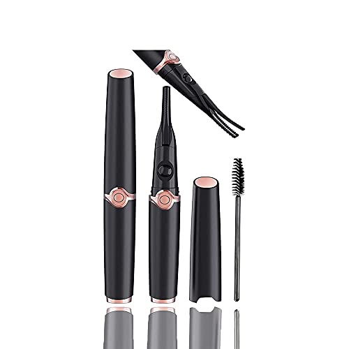 2 in 1 Double-Sided Heated Electric Eyelash Curler,Rechargeable Electric Heated Lash Curler with 3 Temperature Gears,Quick Heating,Natural Long-Lasting,Eye Beauty Makeup Tools for Women&Girl (Black)
