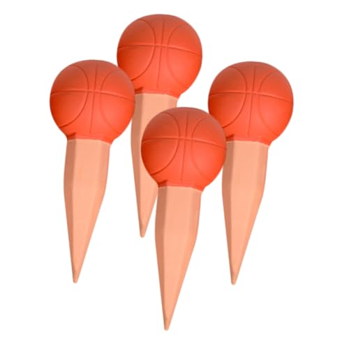 YOSADIER 4個 製バスケットボール型自動水やり器 屋内外対応の植物用散水スパイク 適量給水で鉢植えの水管理をサポート インテリアにもなる