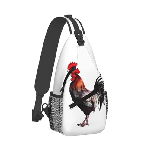 Bolso Cross Chest Sling para Hombre y Mujer Negro miniatura 2