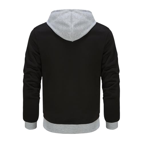 Trendy Color Block Hoodies for Men Fall Winter Warm Long Sleeve Tunic Hooded Sweatshirts Tops with Pocket for Workout4