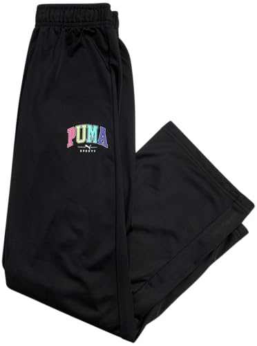 Puma Girls' Jogger Set - 2 Piece Athletic Tricot Flare Pants And Zip Up Jacket For Girls  thumb #5