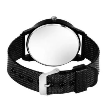 Image of Men's Premium Analog Watch with Roman Number Markers and Stainless Steel Chain Strap