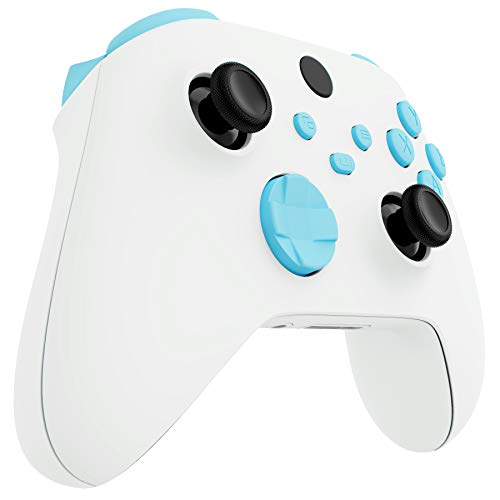 Image of eXtremeRate Replacement Buttons for Xbox Series X & S Controller, Heaven Blue Custom Accessories Repair Kit Bumpers Trigers Dpad ABXY Start Back Sync Share Keys Parts for Xbox Core Wireless Controller