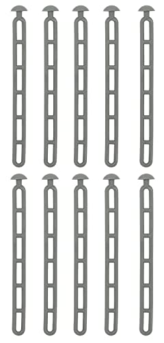 MULTIBROS 10 elementos de sujeción de escalera para toldos, extrafuertes, robustos, resistentes a tormentas y al viento (23,5 cm con cabeza remachada) Cover