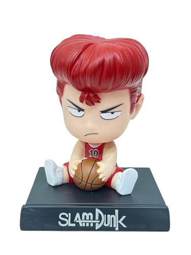 Image of AUGEN Super Hero Slam Dunk Sakuragi Hanamichi Action Figure Limited Edition Bobblehead with Mobile Holder for Car Dashboard, Office Desk & Study Table (Pack of 1)