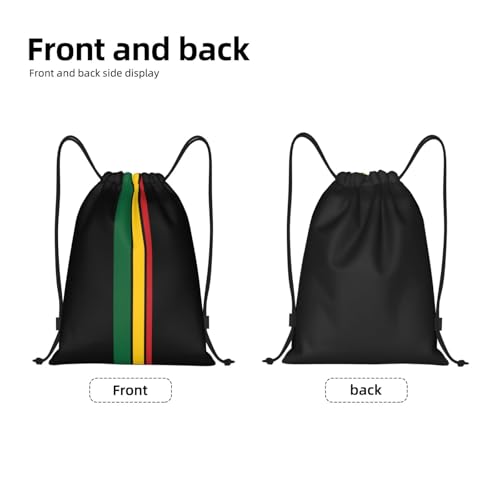 ASYG Cute Jamaica Flag Adjustable Drawstring Backpack Sports Bags for Yoga, Gym, Travel, Swimming, Beach4