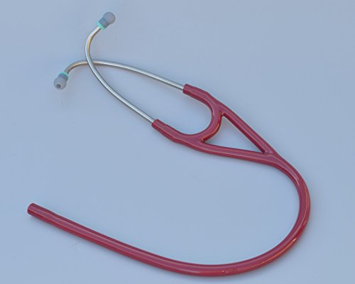 Replacement Tube (dual lumen binaurals)   fits ALL leading brand single-head Cardiology  Stethoscopes  T72 BURGUNDY - Thumbnail 3