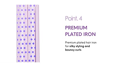 Repit 2-in-1 Curl & Flat Iron 1.5 inch (36mm) con cubierta de almacenamiento - Placas avanzadas de cerámica para rizos y alisado, voltaje universal miniatura 6