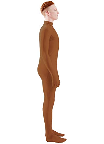 Image of Ensnovo Mens Mock Neck Full Body Unitard Spandex Zentai Suits Costumes