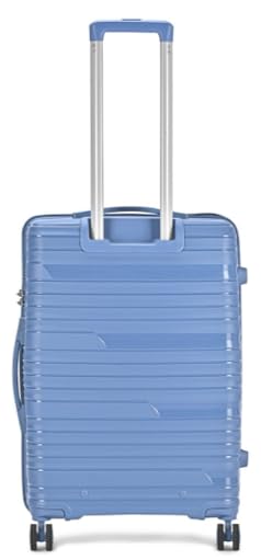 Image of VIP Matrix Hard Shell Trolley Luggage, 8 Wheels, PP Material with Flushed Combi Lock, Anti-Theft Zip (Ocean Blue, Set of 3 (Cabin, Medium, Large))