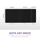 NZXT Zone - XXL podkładka pod mysz dla graczy - powierzchnia z tkaniny z mikrowłókien - zrównoważona szybkość i kontrola dla wszystkich stylów gry - odporne na zalanie, wzmocnione krawędzie - czarny