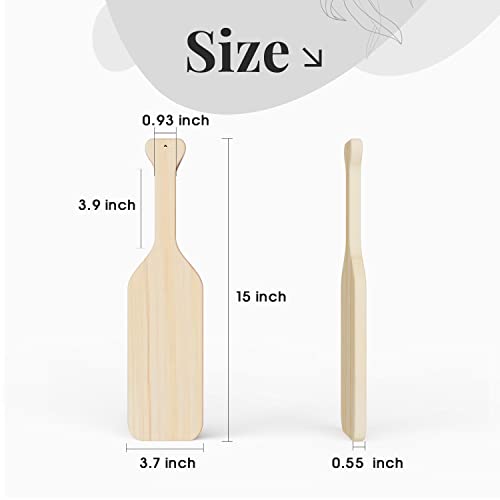 15" Inch Greek Fraternity Paddle, Solid Sorority Wood Paddle, Unfinished Pine Wooden Paddle, 1Pack #TOP2