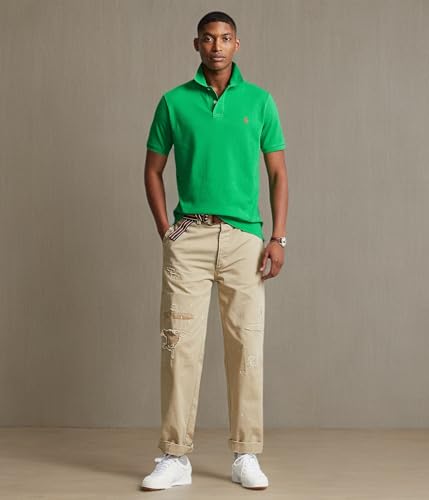 Image of POLO RALPH LAUREN Classic Fit Mesh Polo Shirt Golf Green SM