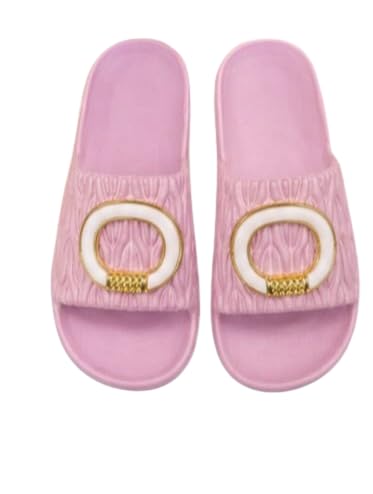 Women's Lightweight EVA Slide Slippers – Soft Comfort Bathroom & Casual House Slippers, Pink-picture-43