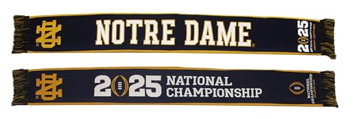 Official 2025 College Football Playoff National Championship Game Notre Dame Fighting Irish Knitted Scarf 1-20-2025 by SportsScarf, LLC2