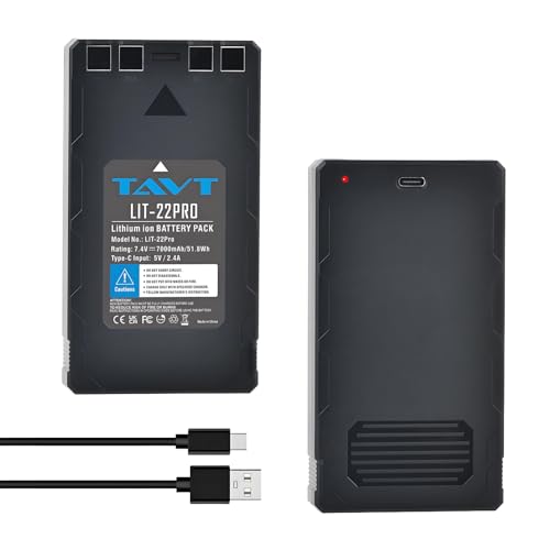 TAVT 2-Pack LIT-22 Batteries for SPYPOINT Trail Camera Upgraded LIT 22 Rechargeable Lithium Compatible with Flex-M G-36 Plus S Cellular Trail Cameras(Type-C Cable)