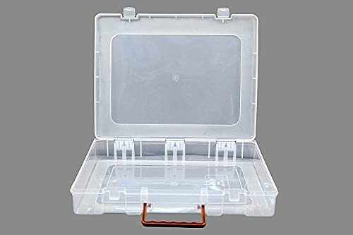 Image of Besque Multipurpose Plastic Rectangular Storage Box with Locks and Handle, Matte Finish for Saree, Laptop, Books (5)