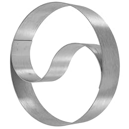 Abaodam Stainless Steel Rice Ball Mold and Baking Cookie Cutter Yin Yang Shape Ø18cm Sturdy Kitchen Tool for Home Baking and Food Preparation